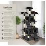 Voir la diapositive 2 : tectake Arbre à chat 170 cm avec griffoir et plateforme d'escalade noir