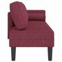 Voir la diapositive 4 : VIDAXL Chaise longue avec coussins rouge bordeaux tissu