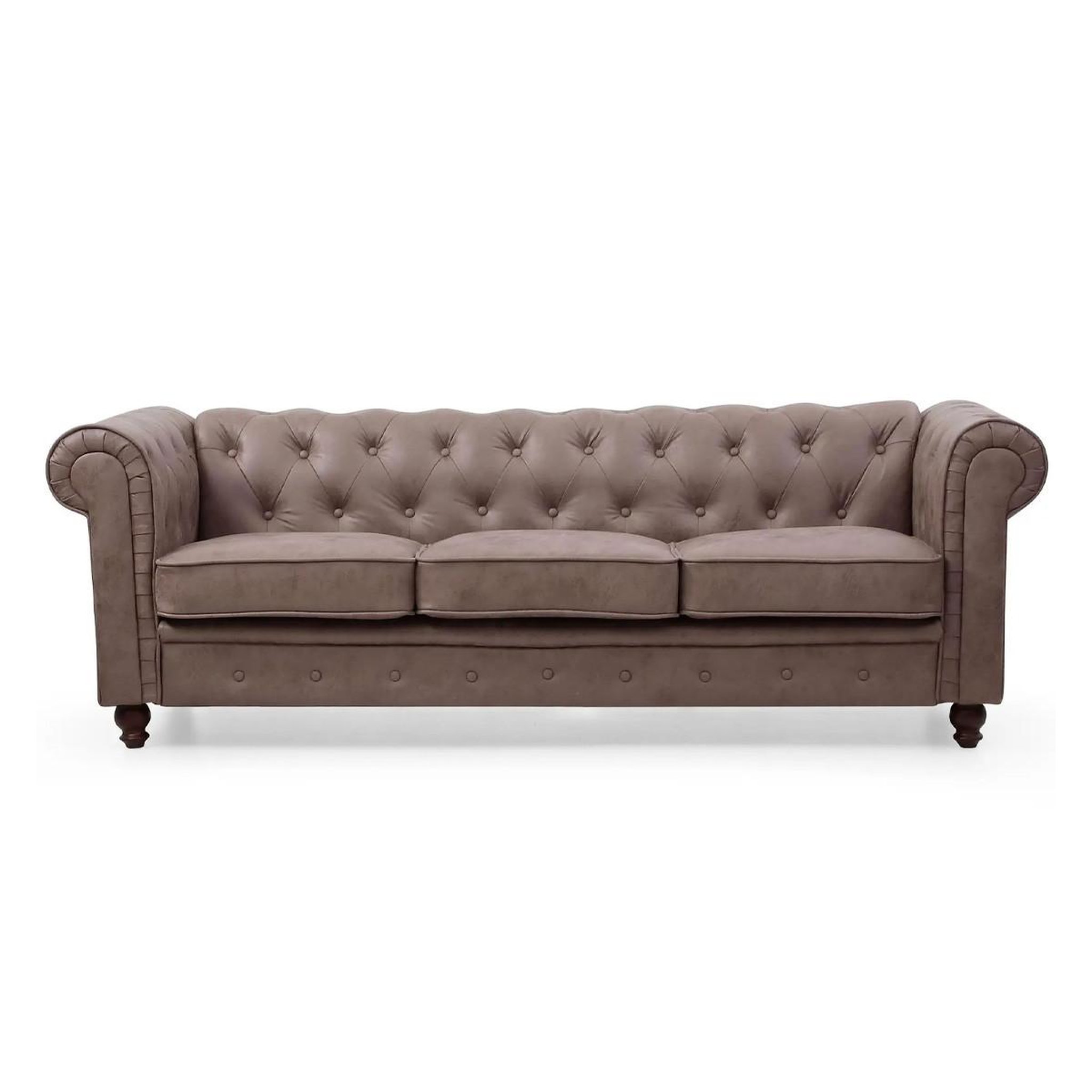 Paris Prix Canapé 3 places  chesterfield  209cm marron vintage