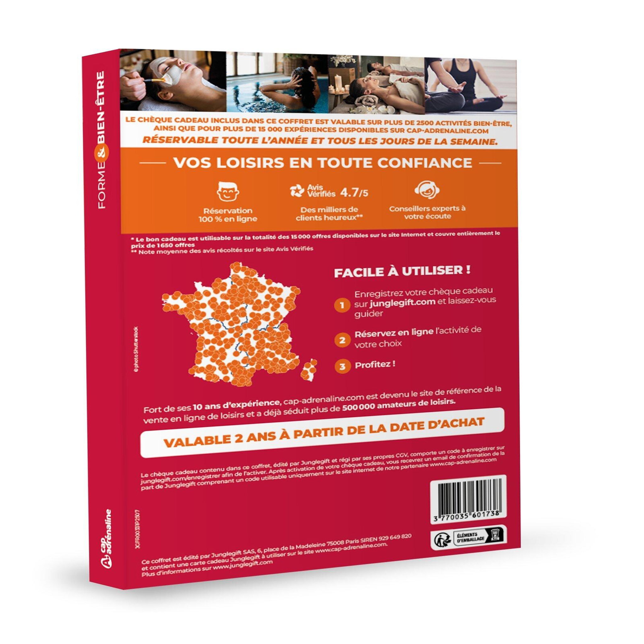 Voir la diapositive 3 : CAPADRENALINE Coffret cadeau CapAdrénaline - Forme & Bien-être