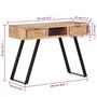 Voir la diapositive 6 : VIDAXL Bureau 107x45x79 cm Bois d'acacia solide avec bord naturel