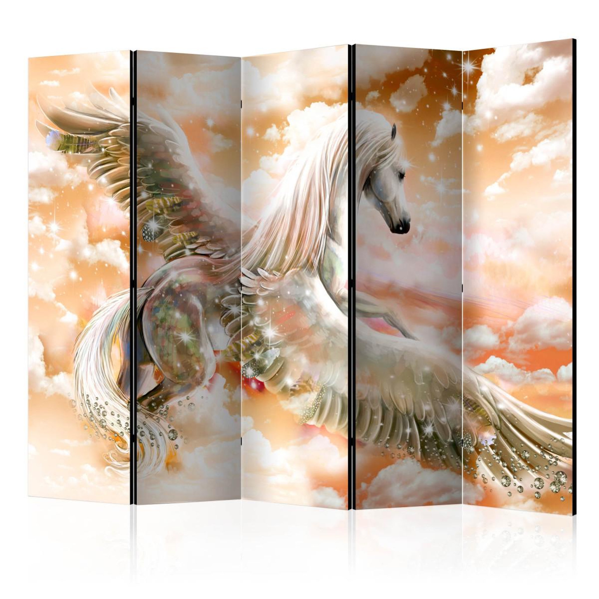 Paris Prix Paravent 5 volets  pegasus orange  172x225cm