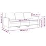 Voir la diapositive 6 : VIDAXL Canape a 3 places Gris 180 cm Similicuir