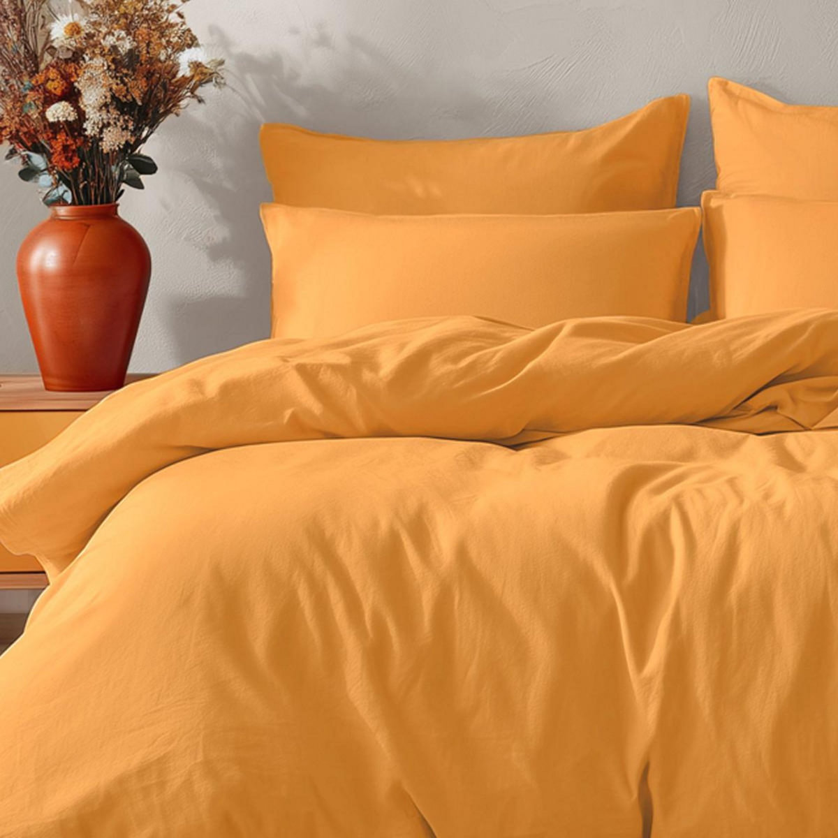 Sensei Maison Parure housse de couette avec 2 taies 50x70 cm en coton STUDIO