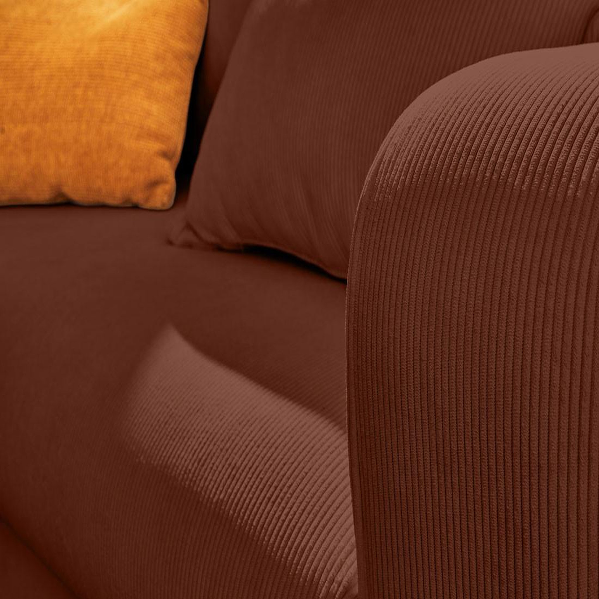 Voir la diapositive 4 : LISA DESIGN Albane - canapé d'angle gauche - 4 places - convertible avec coffre - en velours côtelé