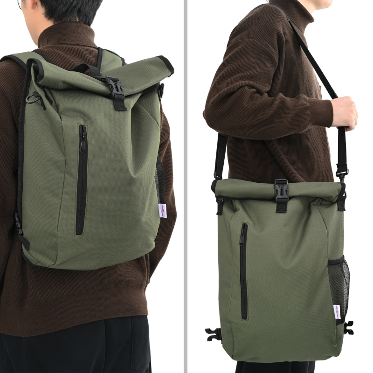 VIDAXL Sac à vélo pour support de sacoche 20 L vert olive 31x13x58 cm