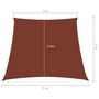 Voir la diapositive 6 : VIDAXL Voile de parasol Tissu Oxford trapeze 3/5x4 m Terre cuite
