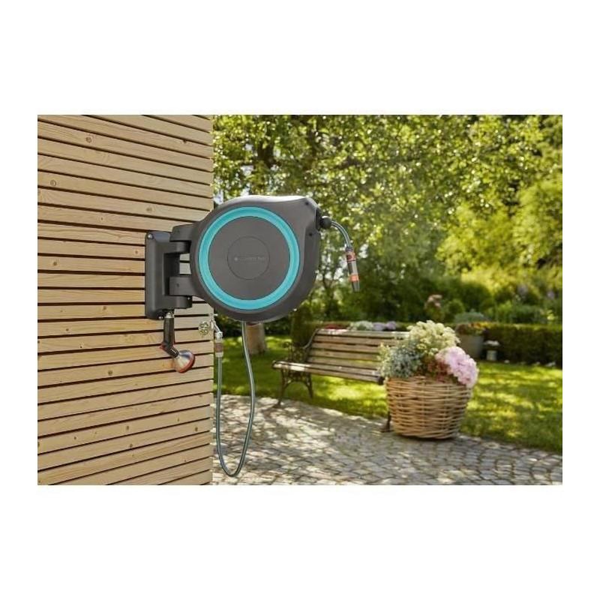 Voir la diapositive 5 : Gardena Dévidoir automatique mural RollUp XL 35 m