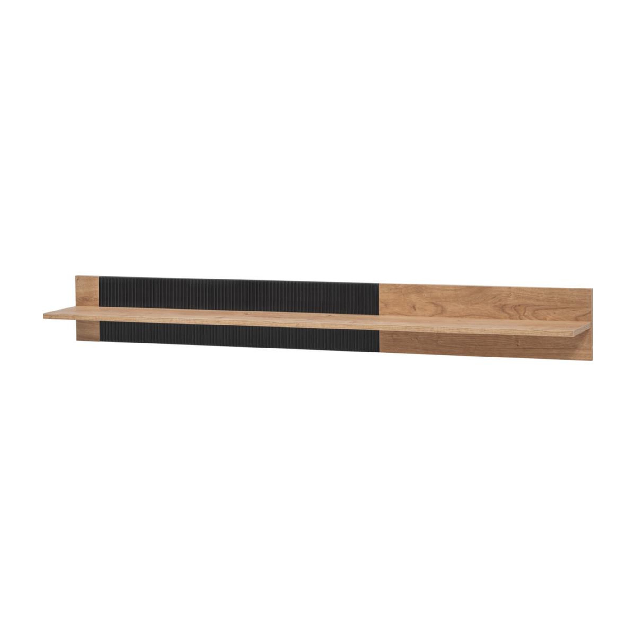 Voir la diapositive 2 : Paris Prix Étagère murale rainuré  aron  160cm naturel & noir