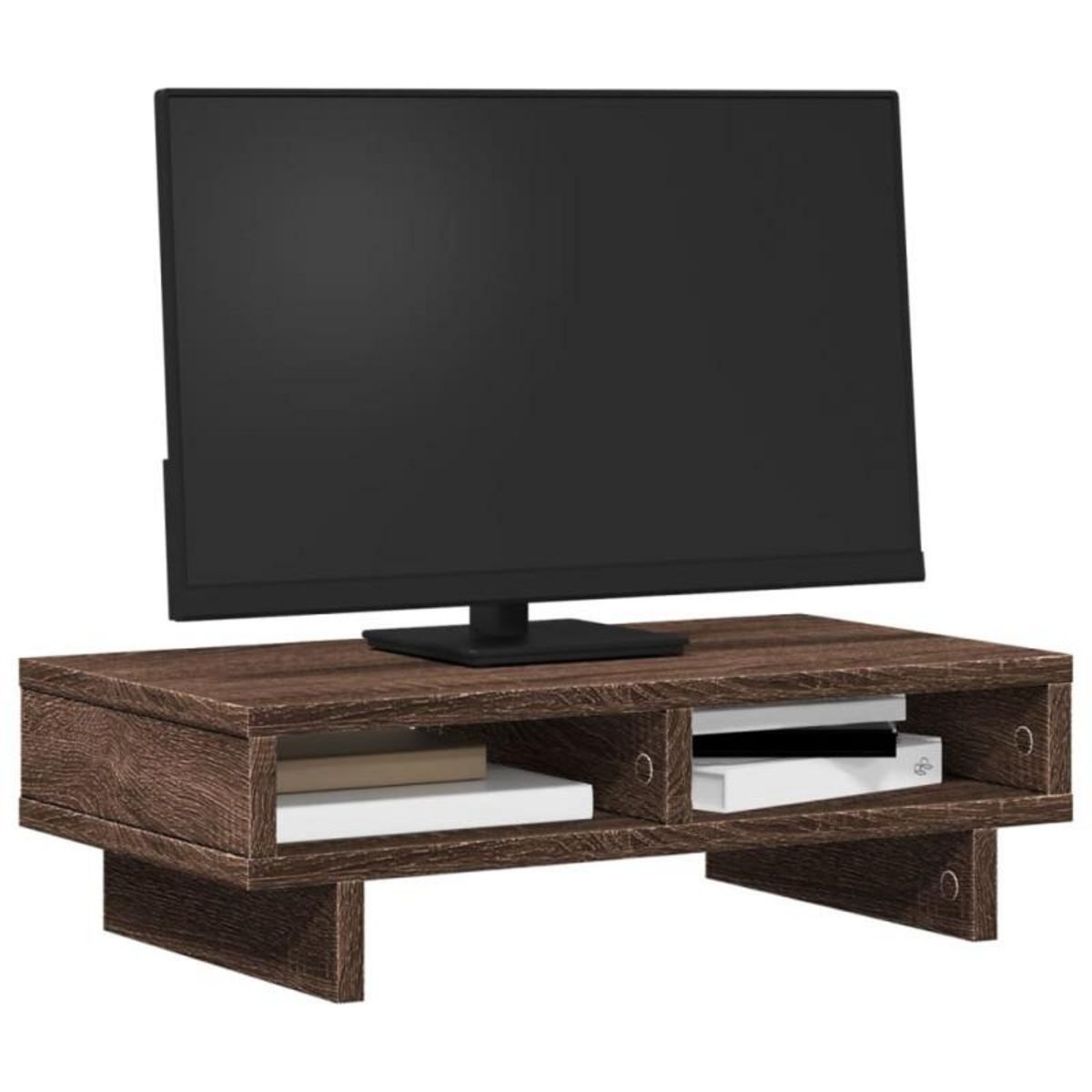 VIDAXL Support de moniteur chêne marron 50x27x15 cm bois d ingénierie