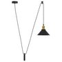 Voir la diapositive 2 : VIDAXL Lampe suspendue reglable hauteur E27 noir brillant Ø22 cm metal