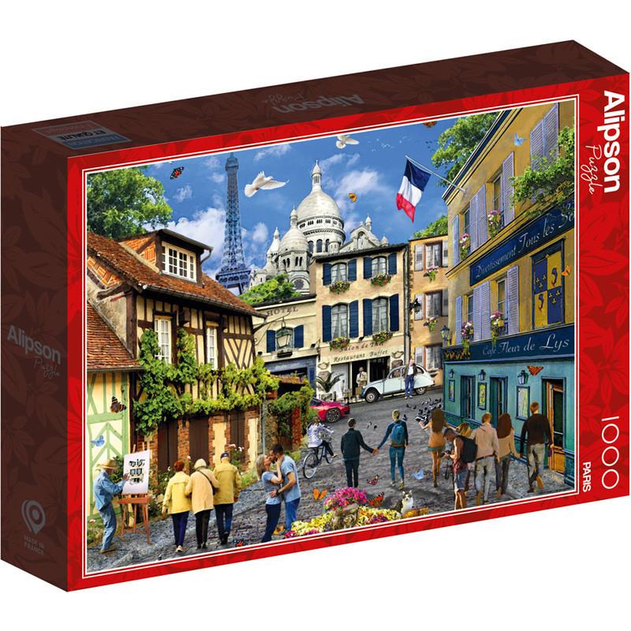 ALIZE Puzzle 1000 pièces Rue de Paris – Paysage urbain – Adulte – Alizé