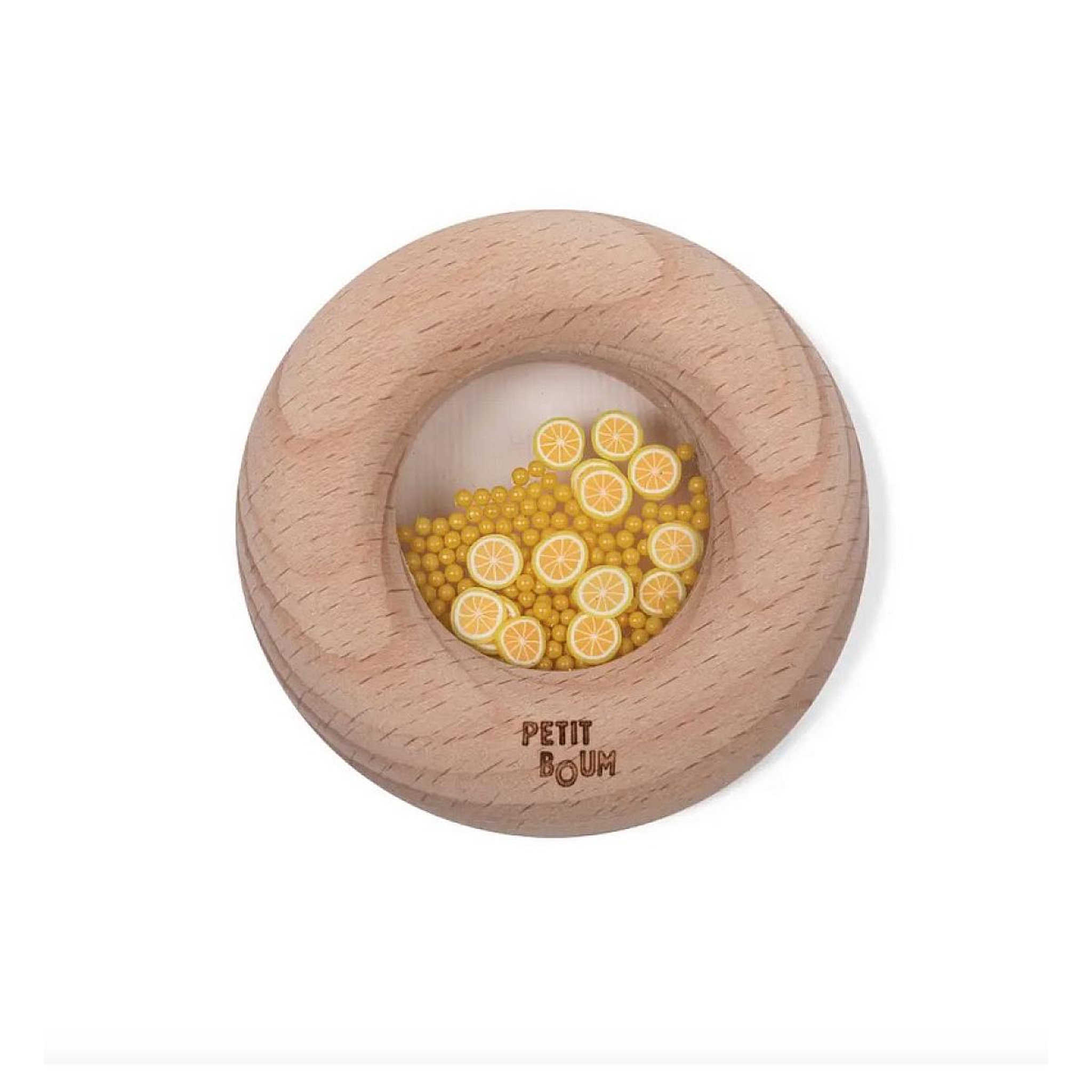 PETIT BOUM Donut sensoriel en bois - Citrons
