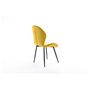 Voir la diapositive 5 : Lot de 2 chaises arrondies pieds métal noir LINE