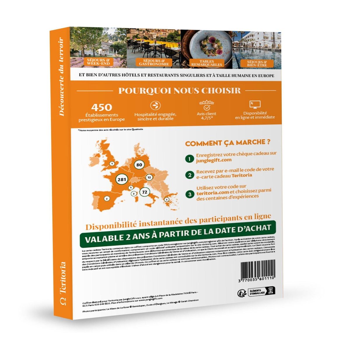 TERITORIA Coffret cadeau Teritoria -Séjour d'exception