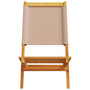 Voir la diapositive 5 : VIDAXL Chaises de jardin lot de 2 taupe bois d'acacia massif et tissu