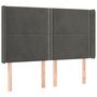 Voir la diapositive 3 : VIDAXL Tete de lit a LED Gris fonce 147x16x118/128 cm Velours