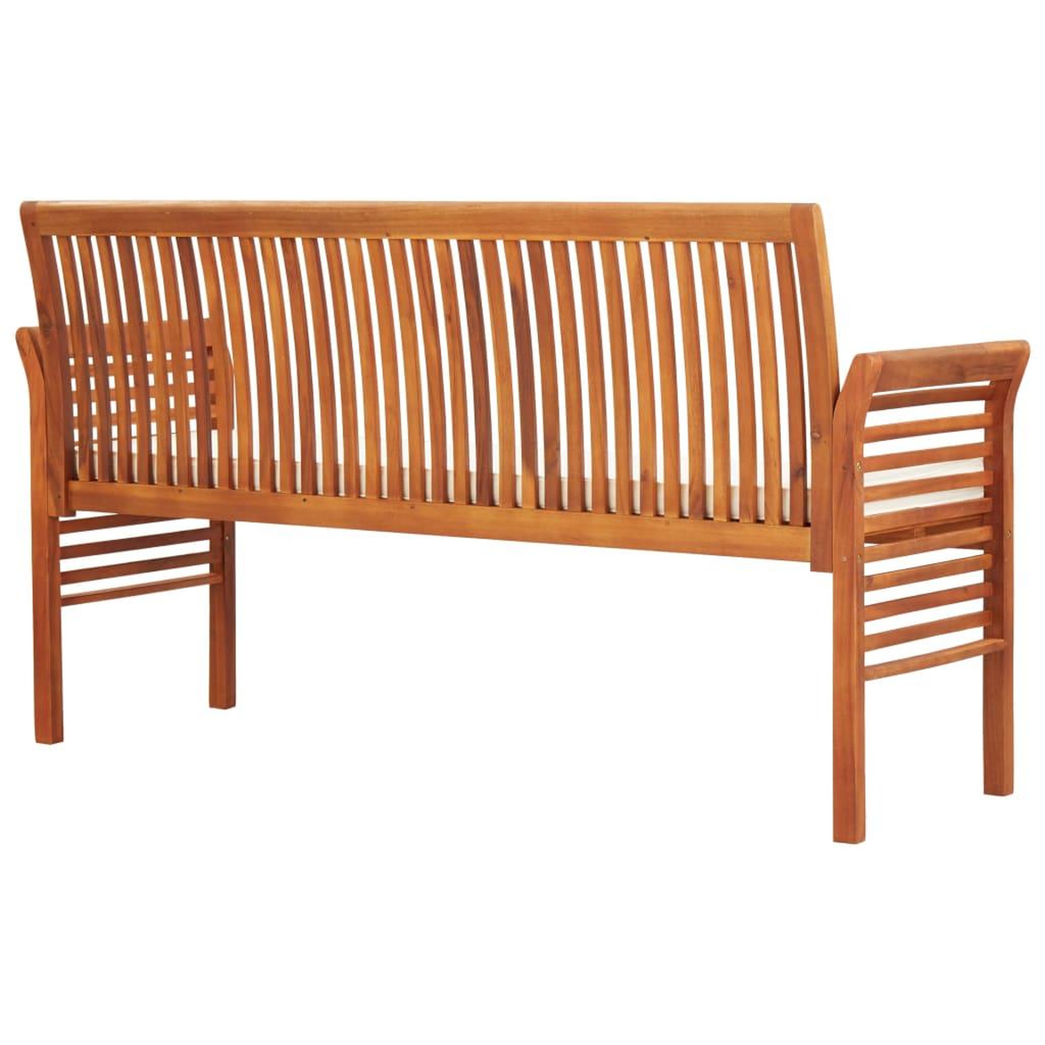 Voir la diapositive 4 : VIDAXL Banc de jardin 3 places avec coussin 150cm Bois d'acacia massif