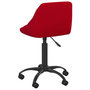 Voir la diapositive 4 : VIDAXL Chaise de bureau Rouge bordeaux Velours