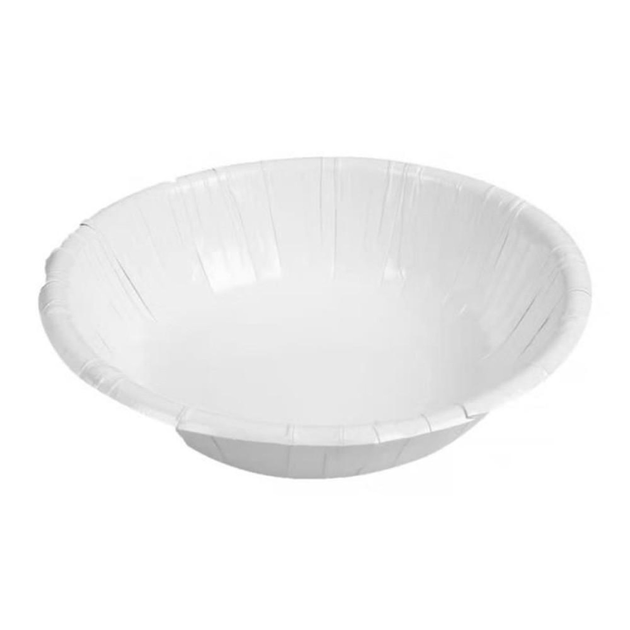 Voir la diapositive 2 : Set de 6 bols en papier biodégradable blanc, 17 cm, 450 c.c.