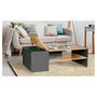 Voir la diapositive 1 : Table basse avec coffre de rangement L110 cm ELO