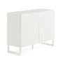 Voir la diapositive 2 : BEST MOBILIER Sofia - buffet bas - blanc mat - 110 cm