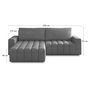 Voir la diapositive 5 : BEST MOBILIER Cordova - canapé d'angle gauche 4 places convertible avec coffre en velours