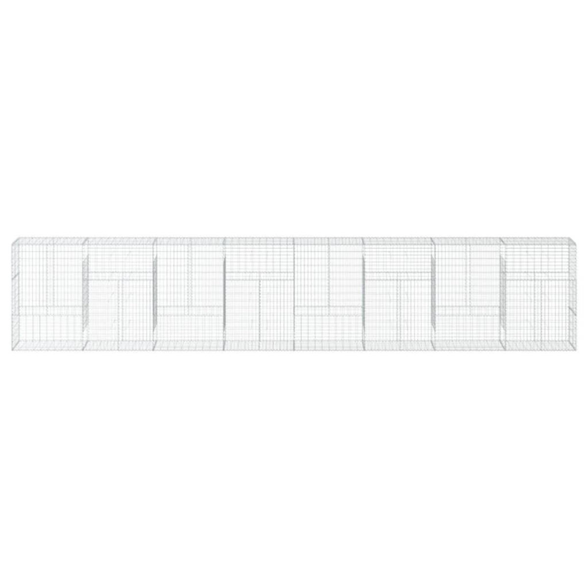 VIDAXL Panier gabion avec couvercle 800x50x150 cm fer galvanise