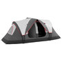 Voir la diapositive 1 : OUTSUNNY Tente de camping familiale 6-8 pers. double toit étanche 2 000 mm moustiquaire sac de tranport gris
