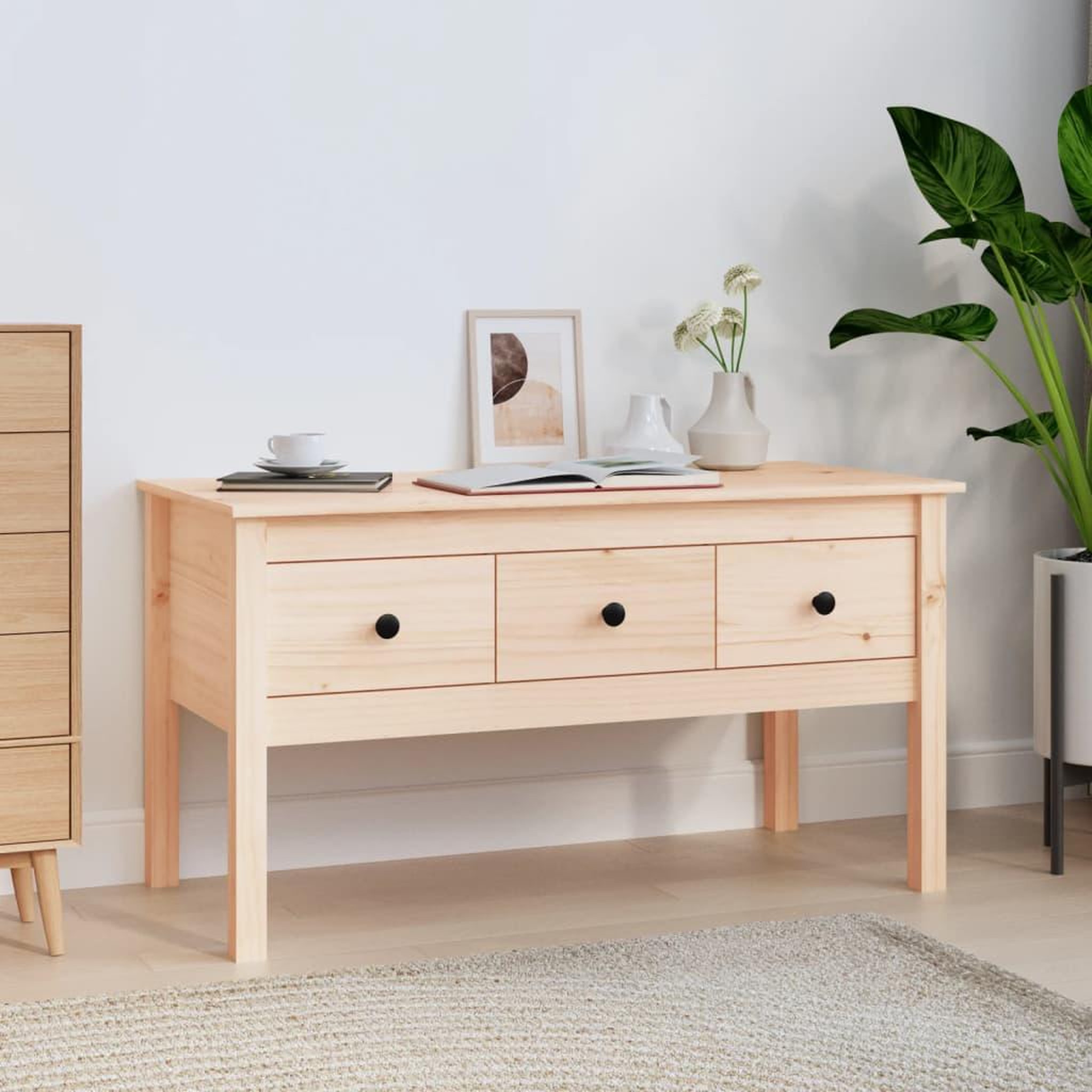Voir la diapositive 1 : VIDAXL Table basse 102x49x55 cm Bois massif de pin
