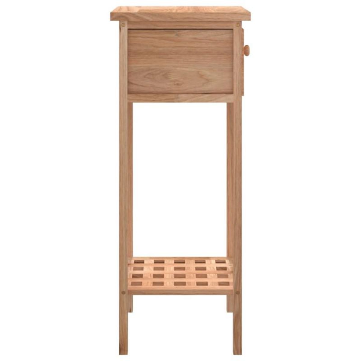 VIDAXL Table d appoint avec tiroir 25x25x60 cm Bois massif de noyer