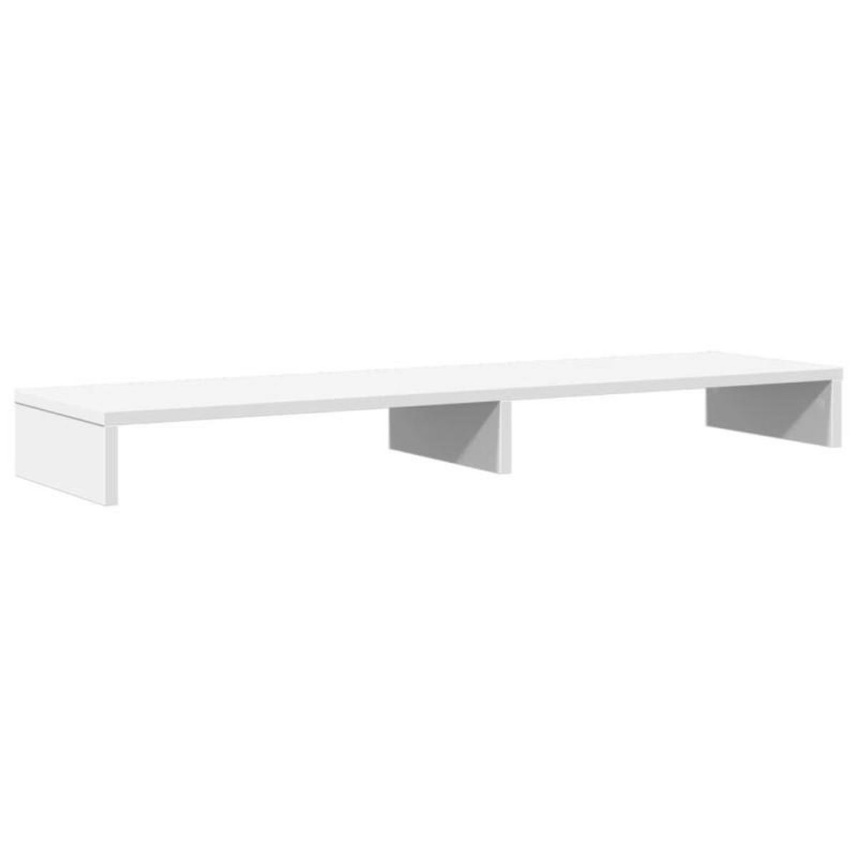 VIDAXL Support de moniteur blanc 100x27x10 cm bois d ingénierie