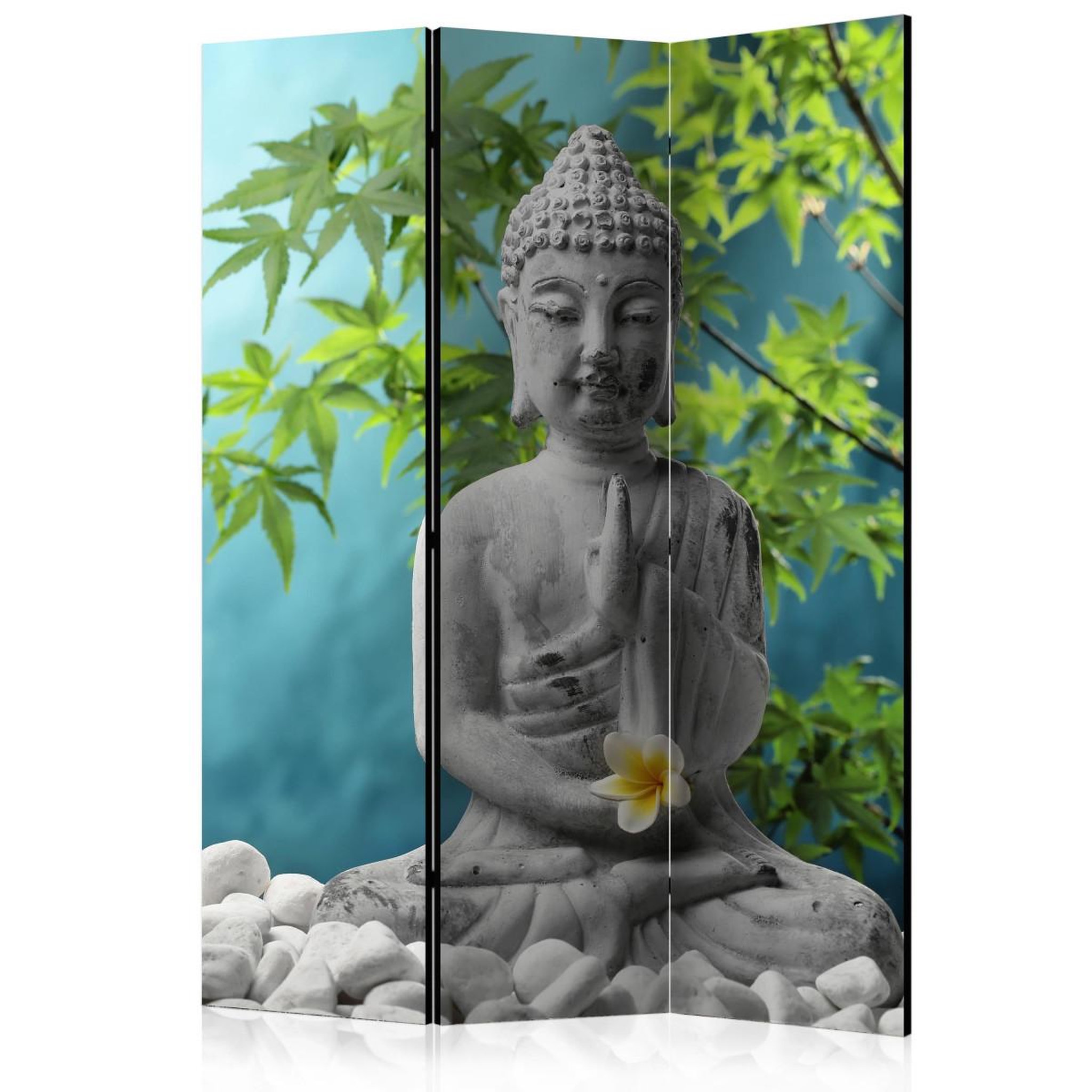 Paris Prix Paravent 3 volets  meditating buddha  135x172cm