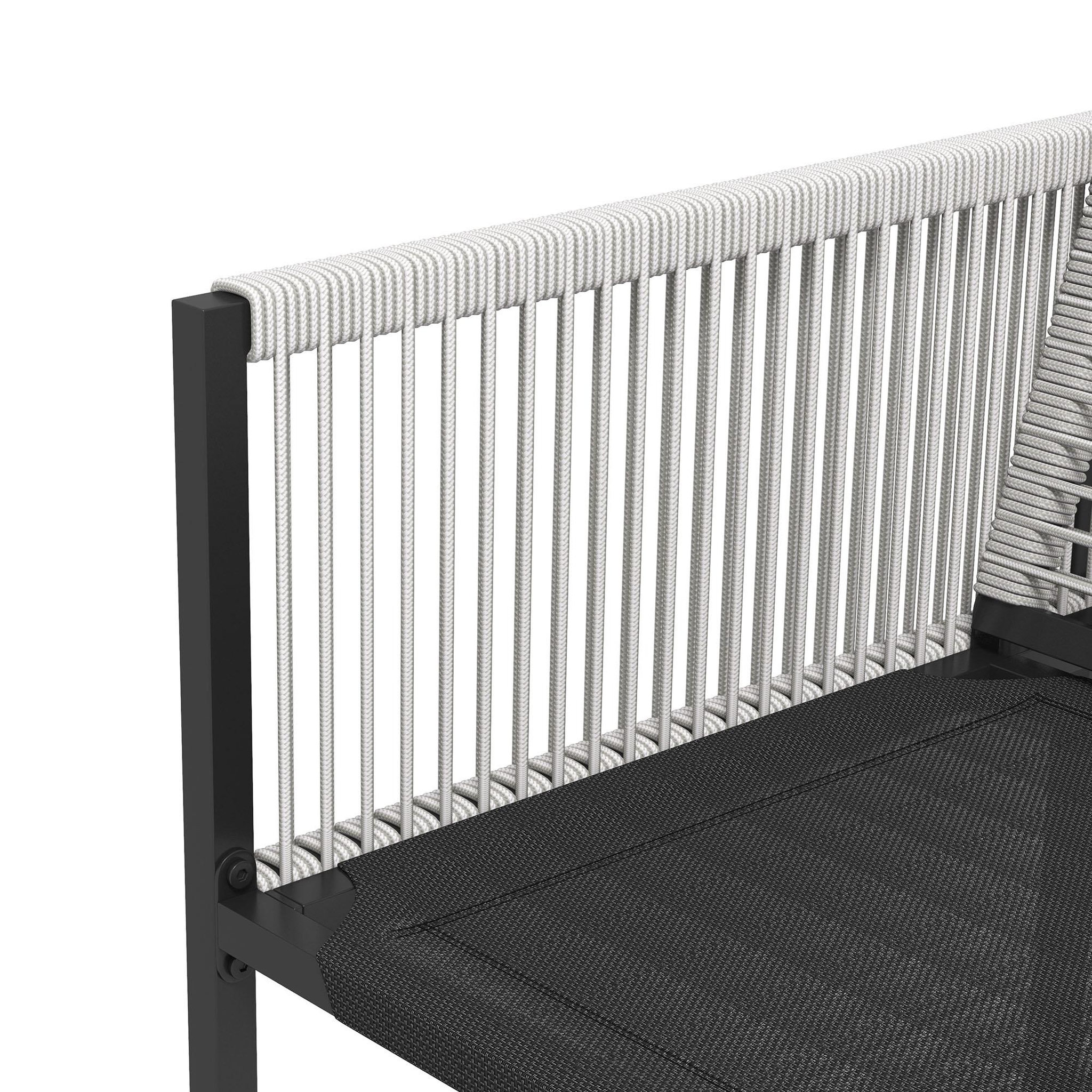 Voir la diapositive 4 : OUTSUNNY Ensemble salon de jardin design acapulco encastrable 4 places 5 pièces noir gris