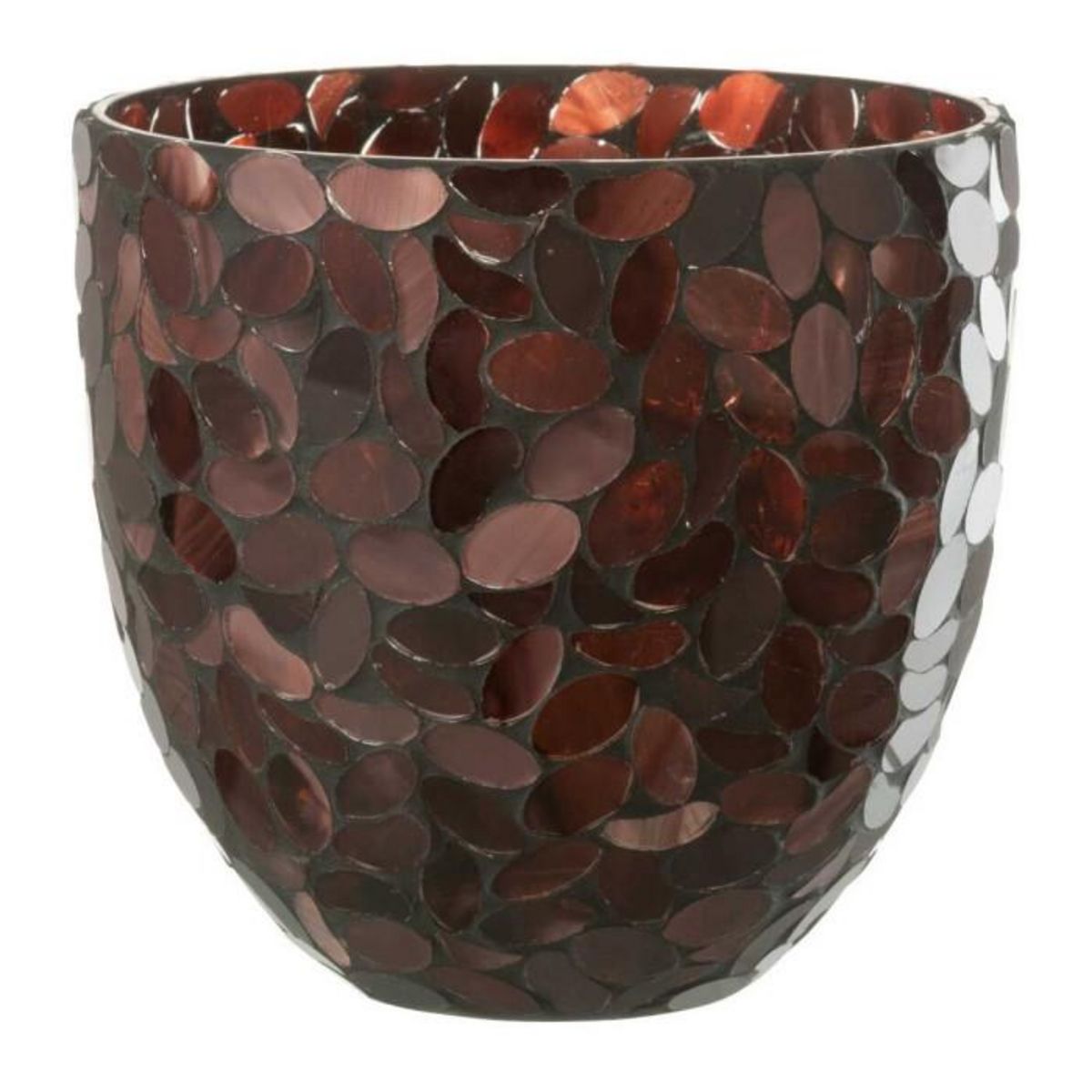 Paris Prix Photophore Mosaïque en Verre  Rico  15cm Bordeaux