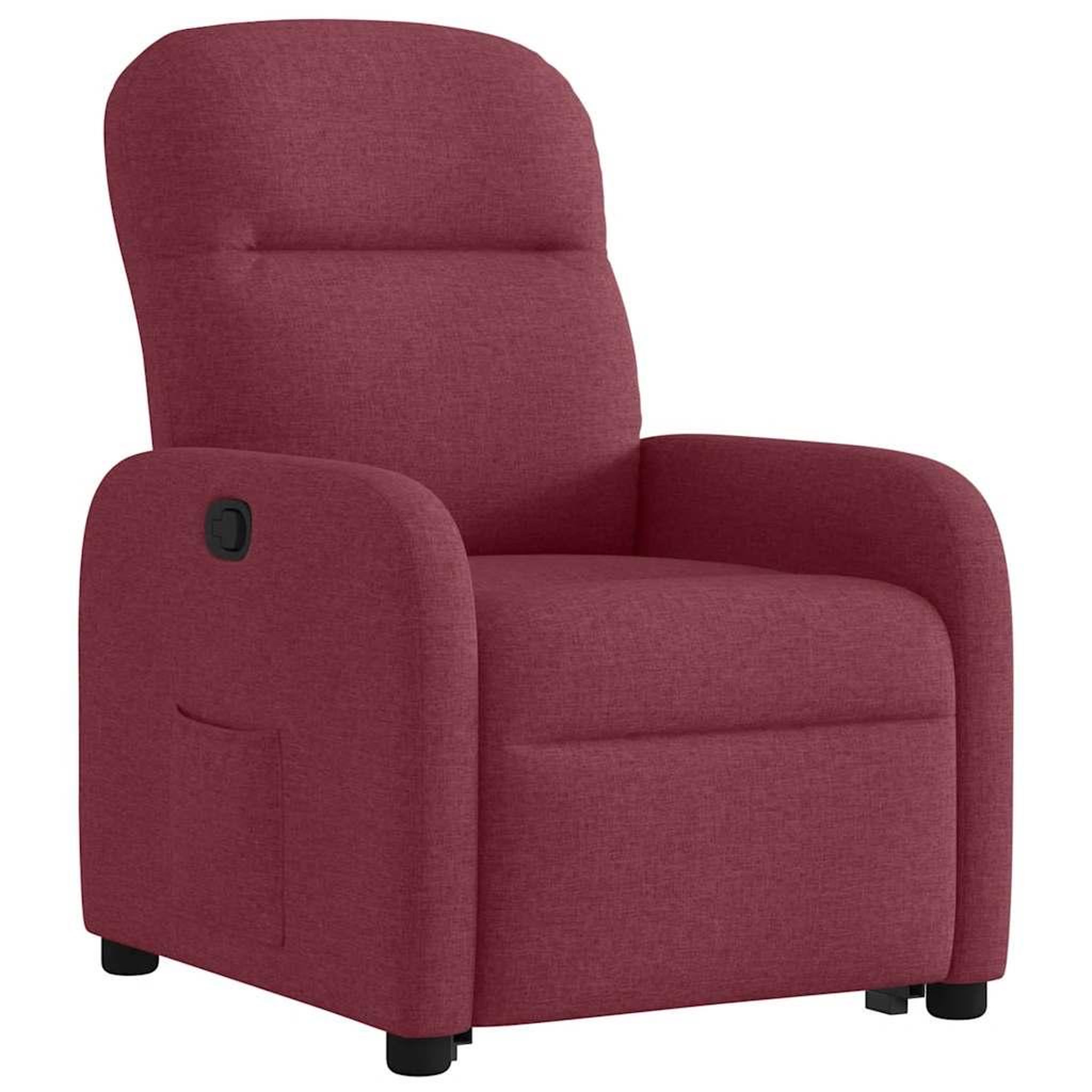 Voir la diapositive 4 : VIDAXL Fauteuil inclinable rouge bordeaux tissu