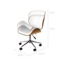 Voir la diapositive 4 : Rendez vous déco Chaise de bureau pivotante en cuir synthétique noir 79-91cm - Baudoin