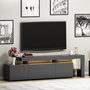 Voir la diapositive 4 : Habitat et Jardin Meuble TV en bois  Beliz  - 192 x 37 x 53 cm - Anthracite