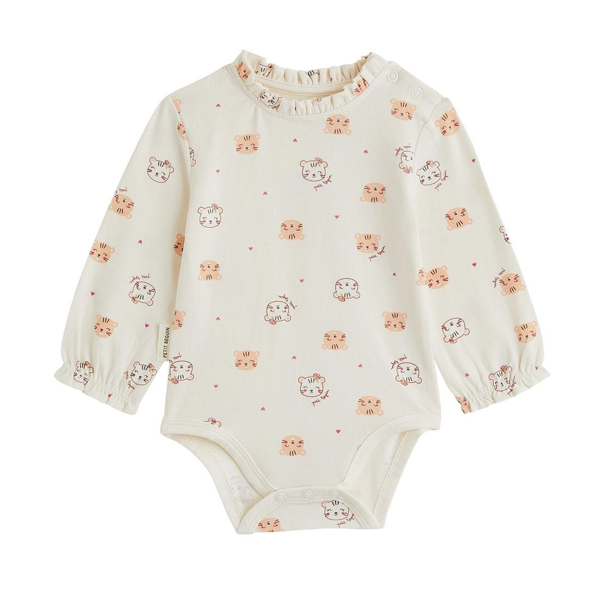 Voir la diapositive 4 : PETIT BEGUIN Lot de 2 bodies bébé manches longues léa