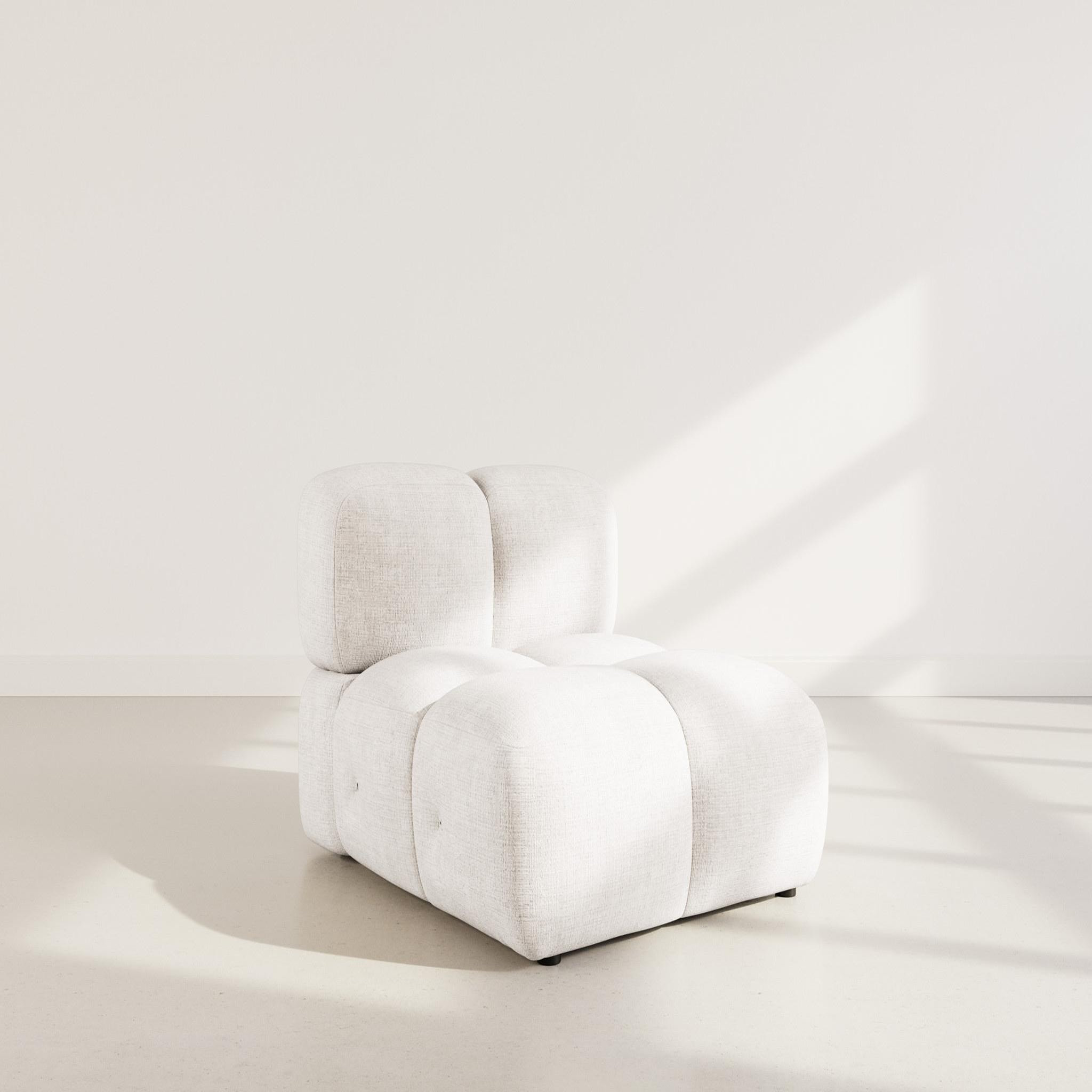 LISA DESIGN Grace - module d'assise en velours texturé. Coloris disponibles : Beige, Violet, Vert, Bleu, Orange
