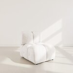 LISA DESIGN Grace - module d'assise en velours texturé. Coloris disponibles : Orange, Gris, Vert, Bleu, Beige, Violet