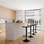 Voir la diapositive 5 : Rendez vous déco Lot de 2 chaises de bar réglables 60/80 cm en bois clair et noir-Clem