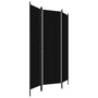 VIDAXL Cloison de separation 3 panneaux Noir 150x180 cm