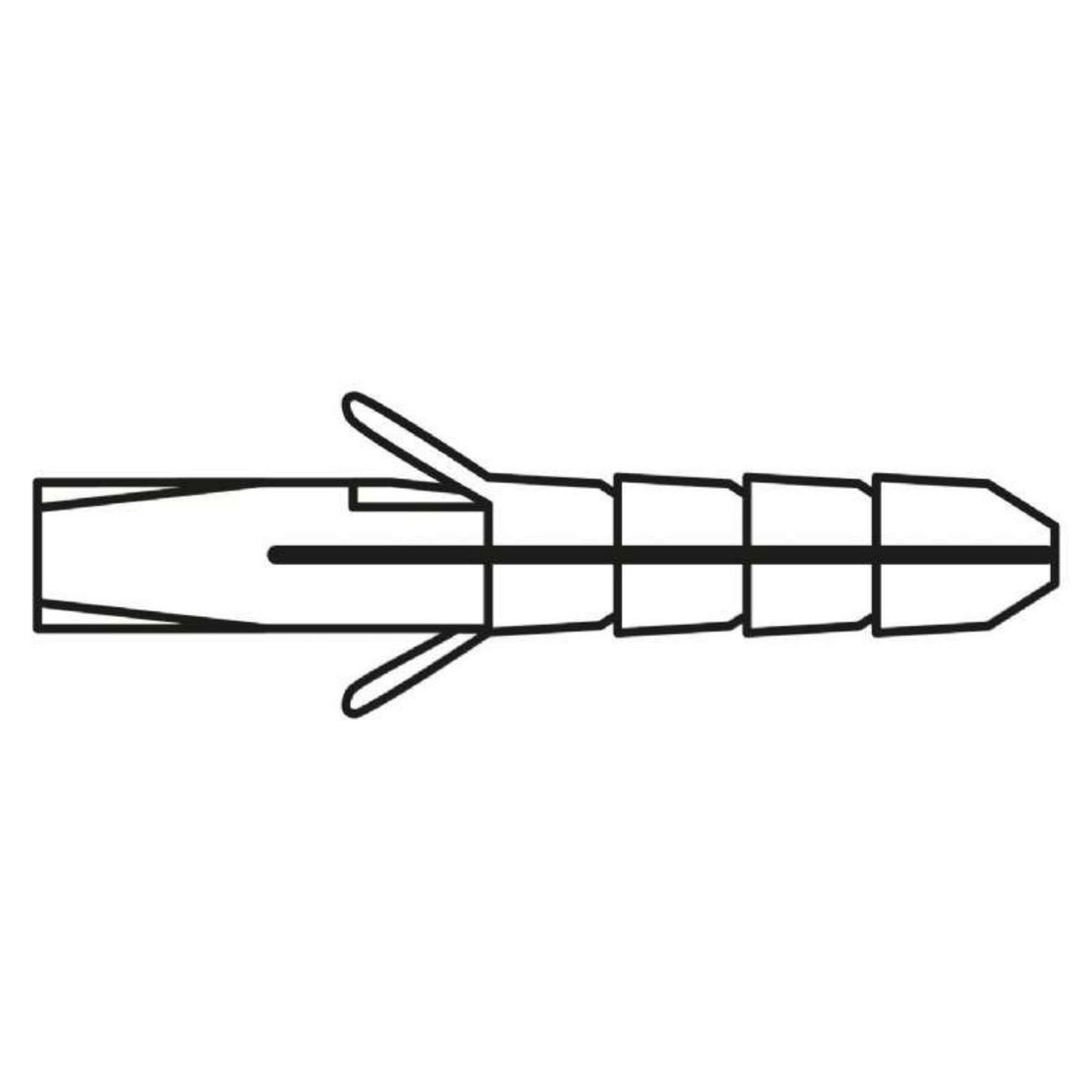  Cheville nylon matériaux plein Vissal Ø12 mm  lot de 12 chevilles