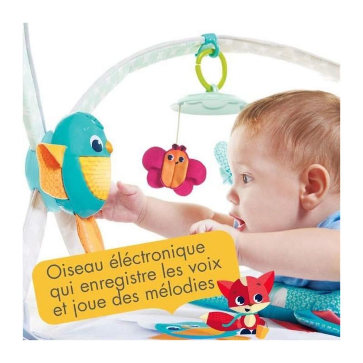 TINY LOVE Tapis d'éveil bébé Musical Dynamic - TINY LOVE - Dans la Prairie - Arches Ajustables - Multicolor - 110 x 90 cm