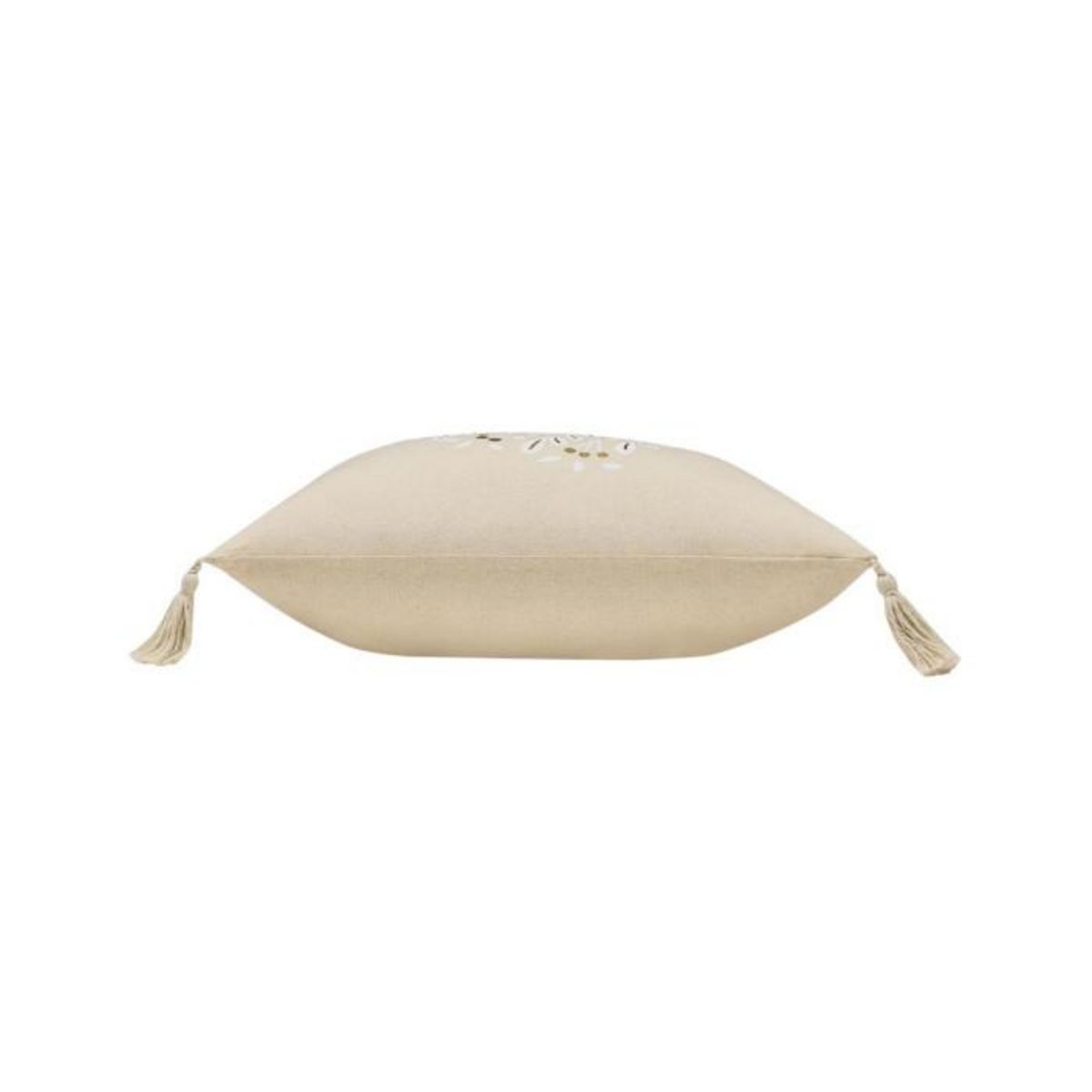 Paris Prix Coussin Déco Avec Pompons  Majestia  45x45cm Beige