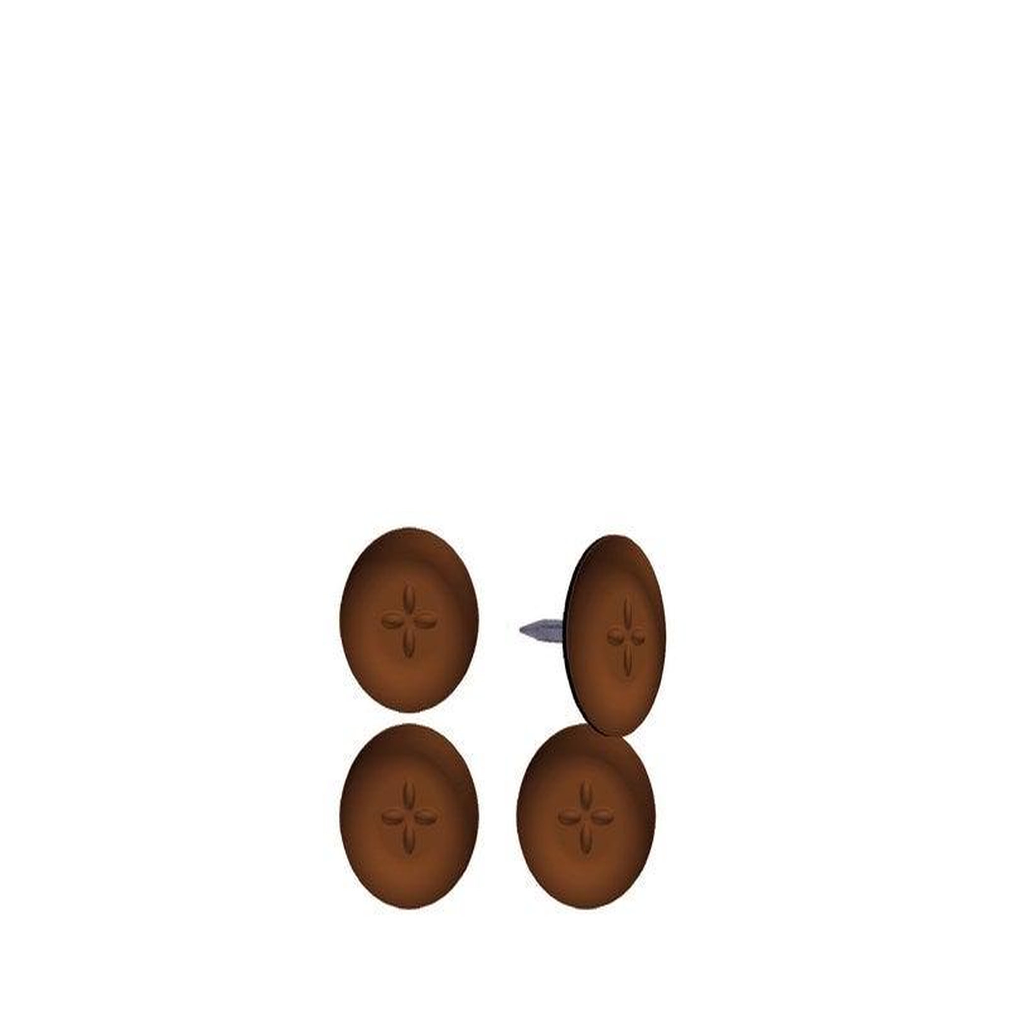 CENTRALE BRICO Lot de 4 patins adhésifs alvéolé eur, SCOTCH, diam. 22 mm, marron