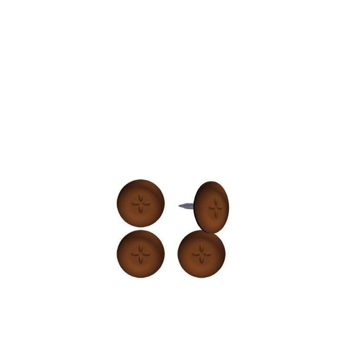 CENTRALE BRICO Lot de 4 patins adhésifs alvéolé eur, SCOTCH, diam. 22 mm, marron