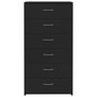 Voir la diapositive 4 : VIDAXL Buffet avec 6 tiroirs Noir 50x34x96 cm Bois d'ingenierie