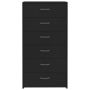 Voir la diapositive 4 : VIDAXL Buffet avec 6 tiroirs Noir 50x34x96 cm Bois d'ingenierie